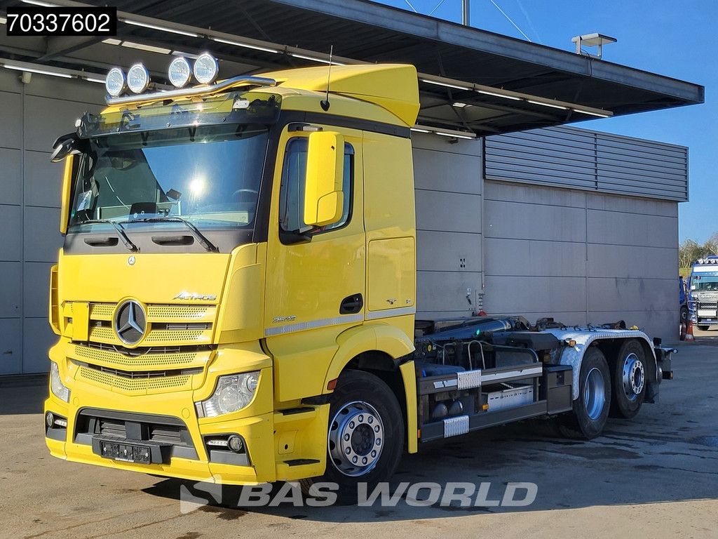 Mercedes Actros 2543 6X2 Meiller RA 21 67 containersystem Full Air suspension Lift+steering axle Euro 6