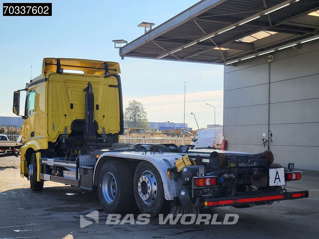 Mercedes Actros 2543 6X2 Meiller RA 21 67 containersystem Full Air suspension Lift+steering axle Euro 6