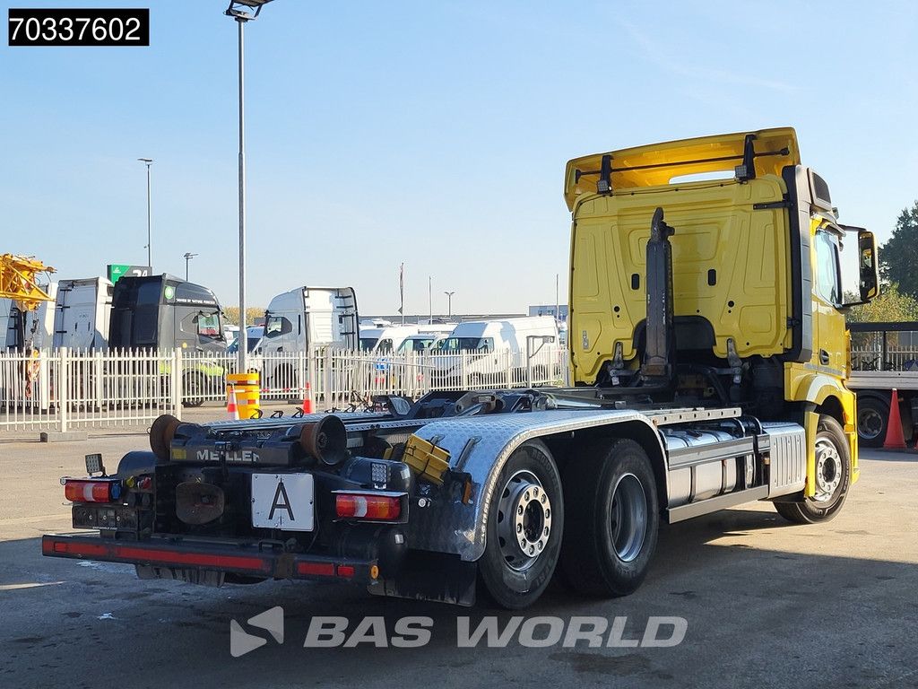 Mercedes Actros 2543 6X2 Meiller RA 21 67 containersystem Full Air suspension Lift+steering axle Euro 6