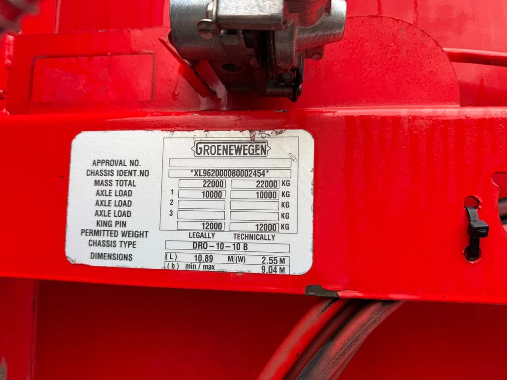 Groenewegen DRO-12-10 B AS-1 Stuuras Dhollandia 2000KG Zelfsmeersysteem NL Trailer