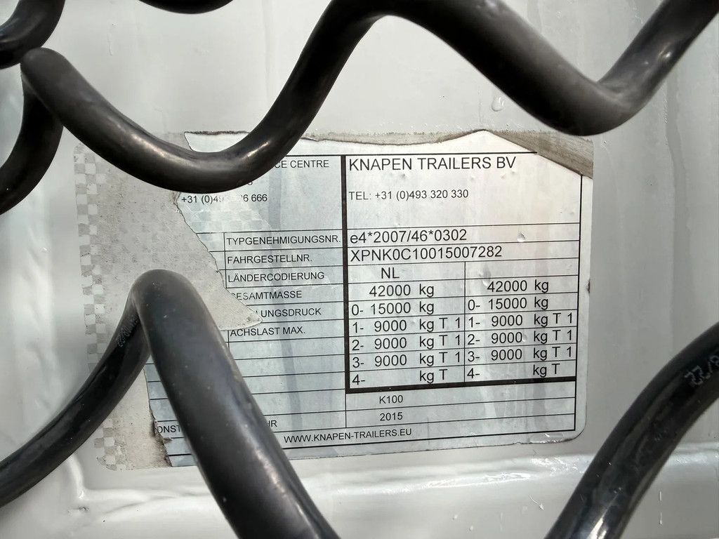 Knapen Trailers K100 92m3 Cargo Floor 10MM Liftas SAF Schijfremmen