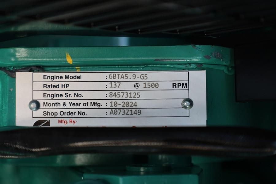 Cummins C110D5Q Declaration of Conformity, Diesel, 110kVA,