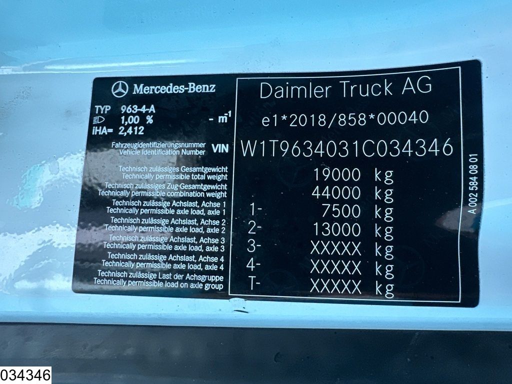 Mercedes Actros 1845 EURO 6, ACC