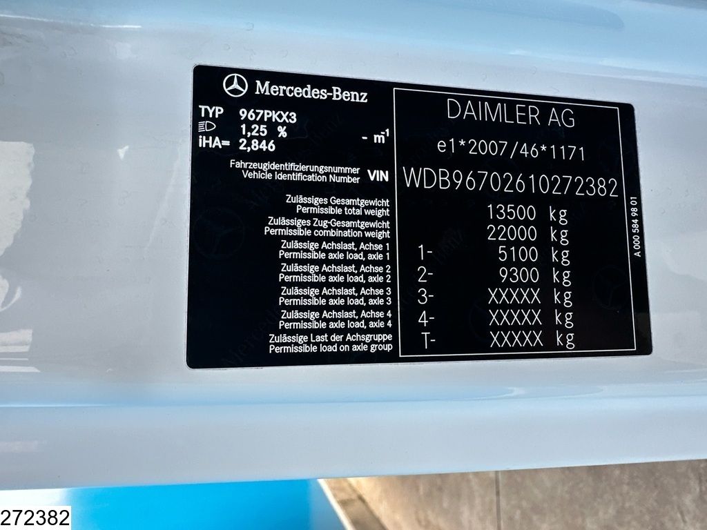 Mercedes Atego 1318 EURO 6, Palfinger