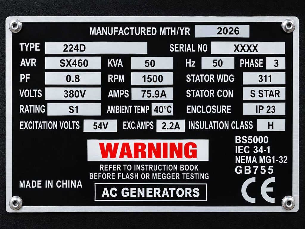 Generator RTE 7121 Diesel 50kVA 2026 New