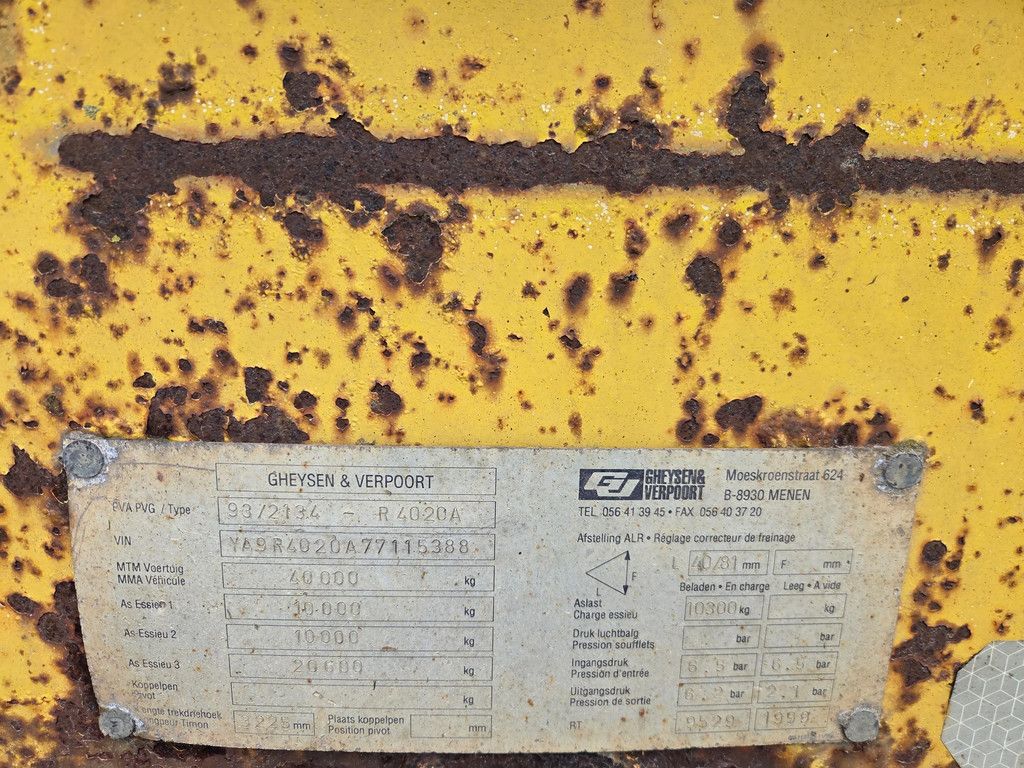 Gheysen en Verpoort 4 as bladgeveerd, hydr rampen, verbreders