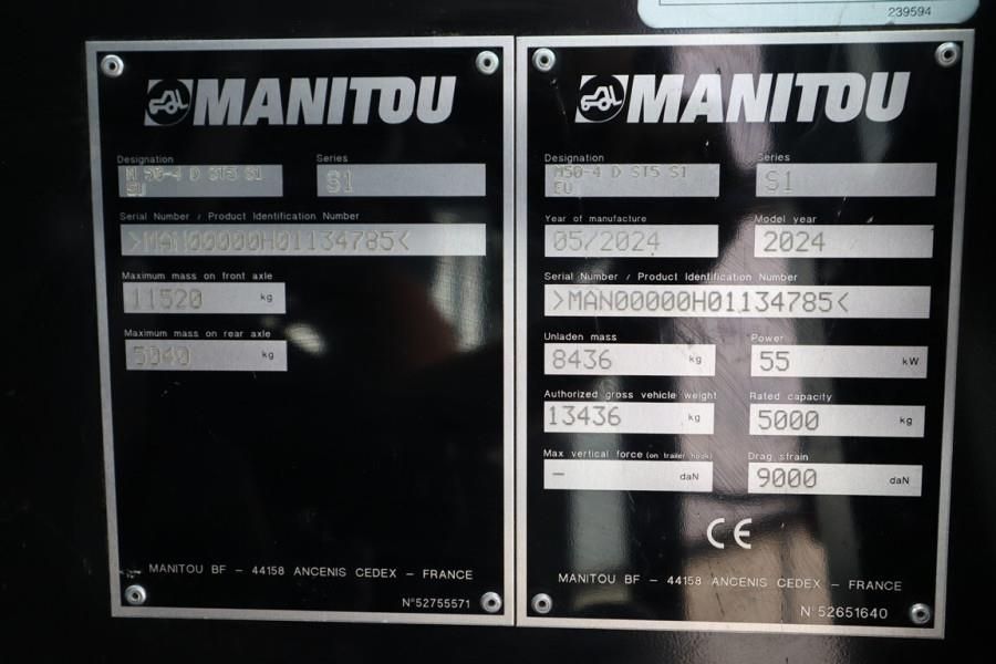 Manitou M50-4 Valid Inspection, Diesel, 4x4 Drive, 5t Capa