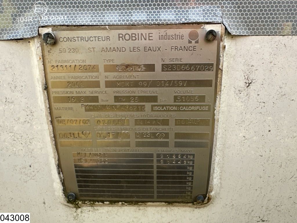 Robine Gas 51056L Liter, LPG GPL gas tank, Gaz, 1 Compartment