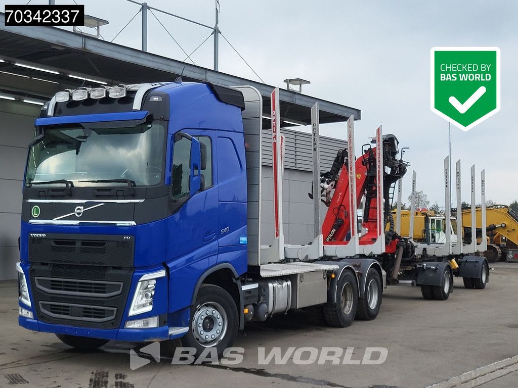 Volvo FH 540 6X4 Combi Palfinger M120Z96 Crane Holztransport Retarder Automatic Euro 6