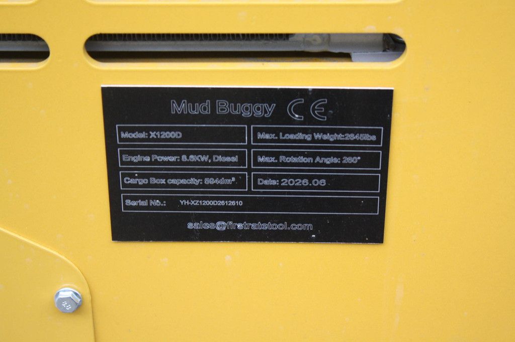 Swivel rupsdumper Mud Buggy X1200D Diesel 2026 Nieuw