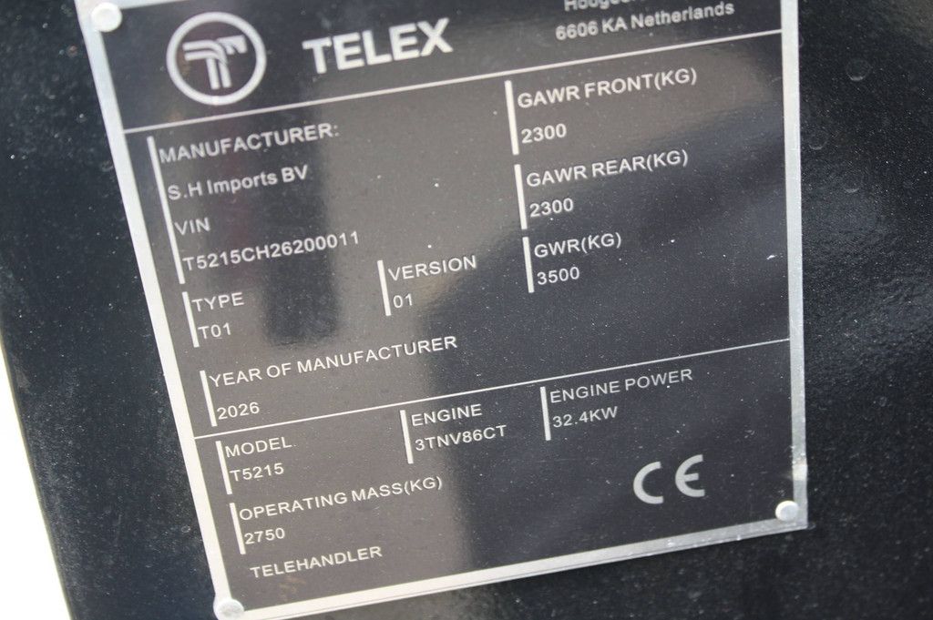 Terex T5215 Diesel Telehandler 2026 New