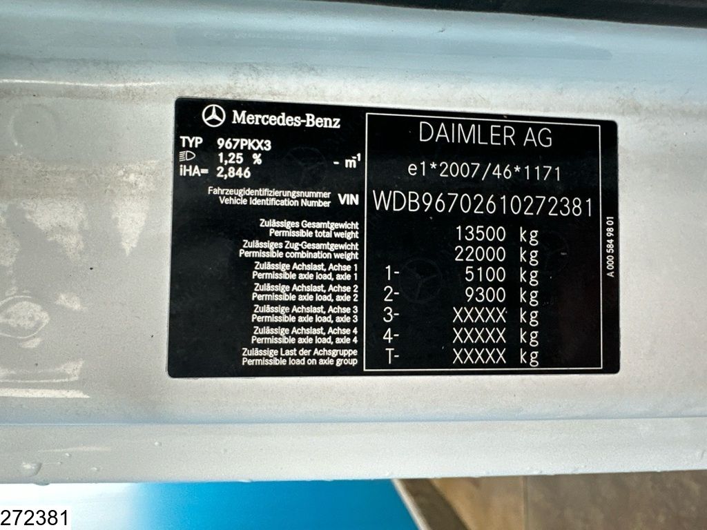 Mercedes Atego 1318 EURO 6, Palfinger