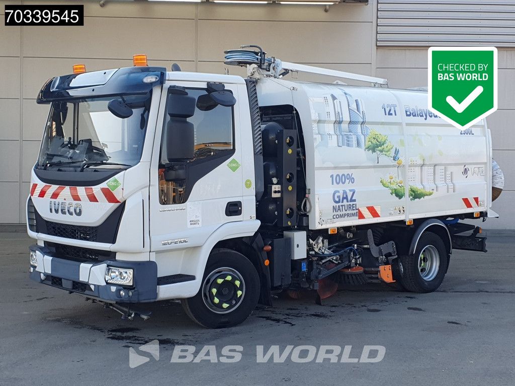 Iveco Eurocargo 120LE210 4X2 CNG Engine! 2300ltr val air Sweeper truck Manual gearbox Airco Euro 6