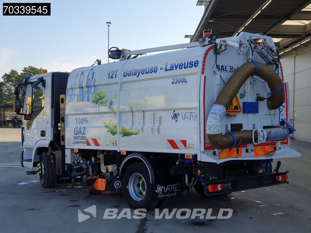 Iveco Eurocargo 120LE210 4X2 CNG Engine! 2300ltr val air Sweeper truck Manual gearbox Airco Euro 6