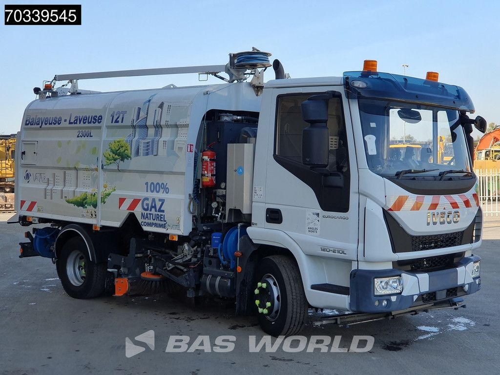 Iveco Eurocargo 120LE210 4X2 CNG Engine! 2300ltr val air Sweeper truck Manual gearbox Airco Euro 6