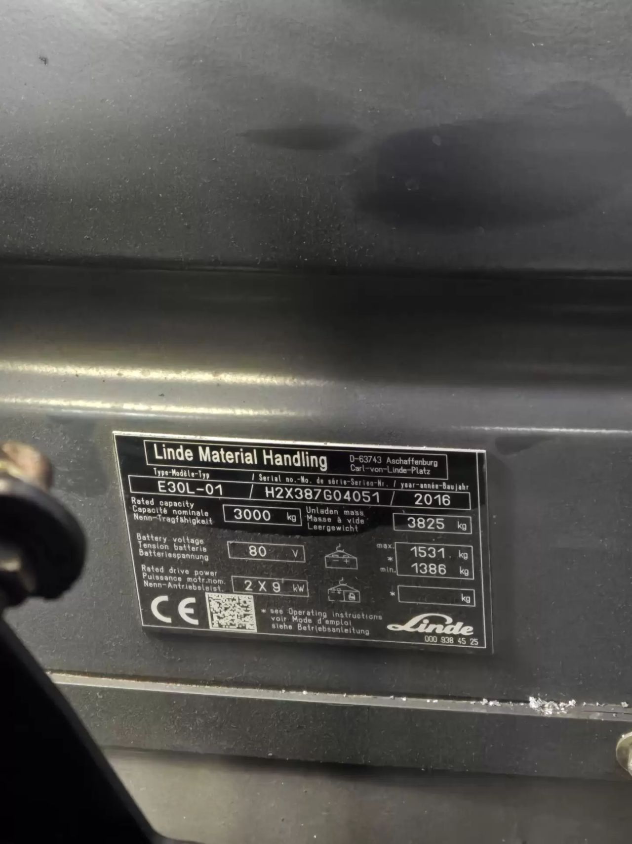 Elektro heftruck Linde E30L-01