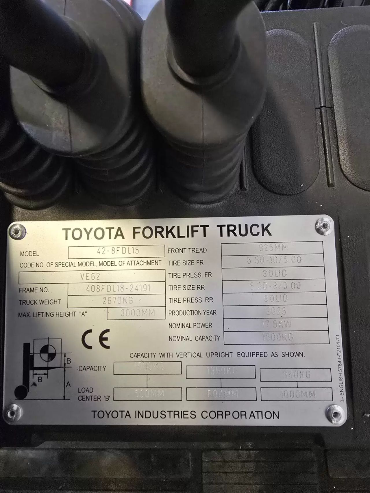 Diesel heftruck Toyota 42-8FDL15