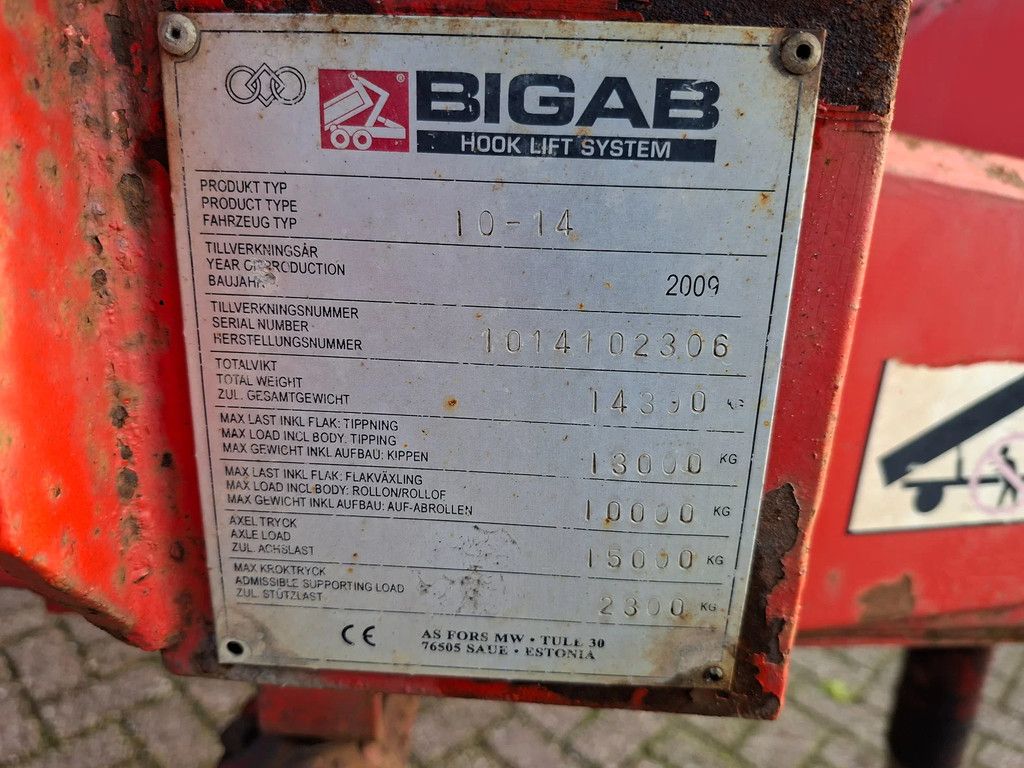 Bigab 10-14 10-14 haakarm kipper Bladgeveerd