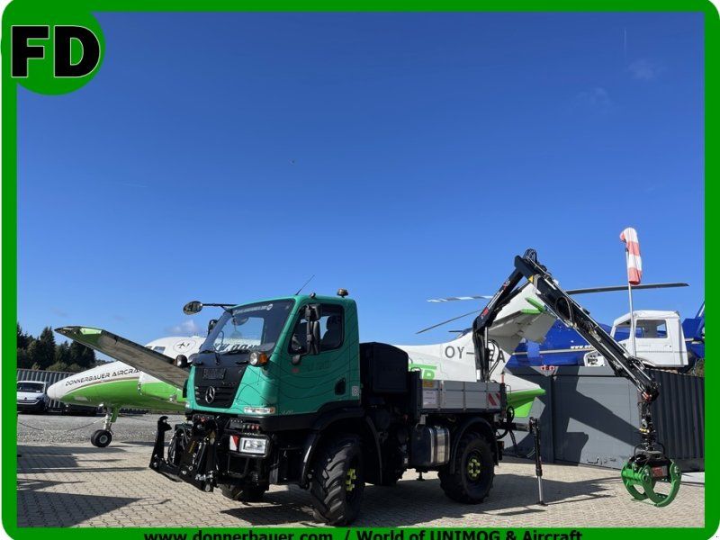 Mercedes-Benz Unimog U20 Agrar mit Kran zum Absatteln, Mega selten, Finanzieru