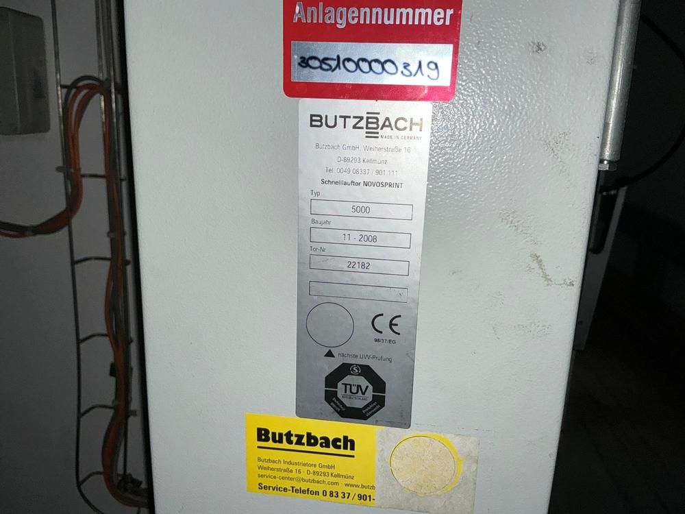 2008 ButzBach 5000 High speed shutter door