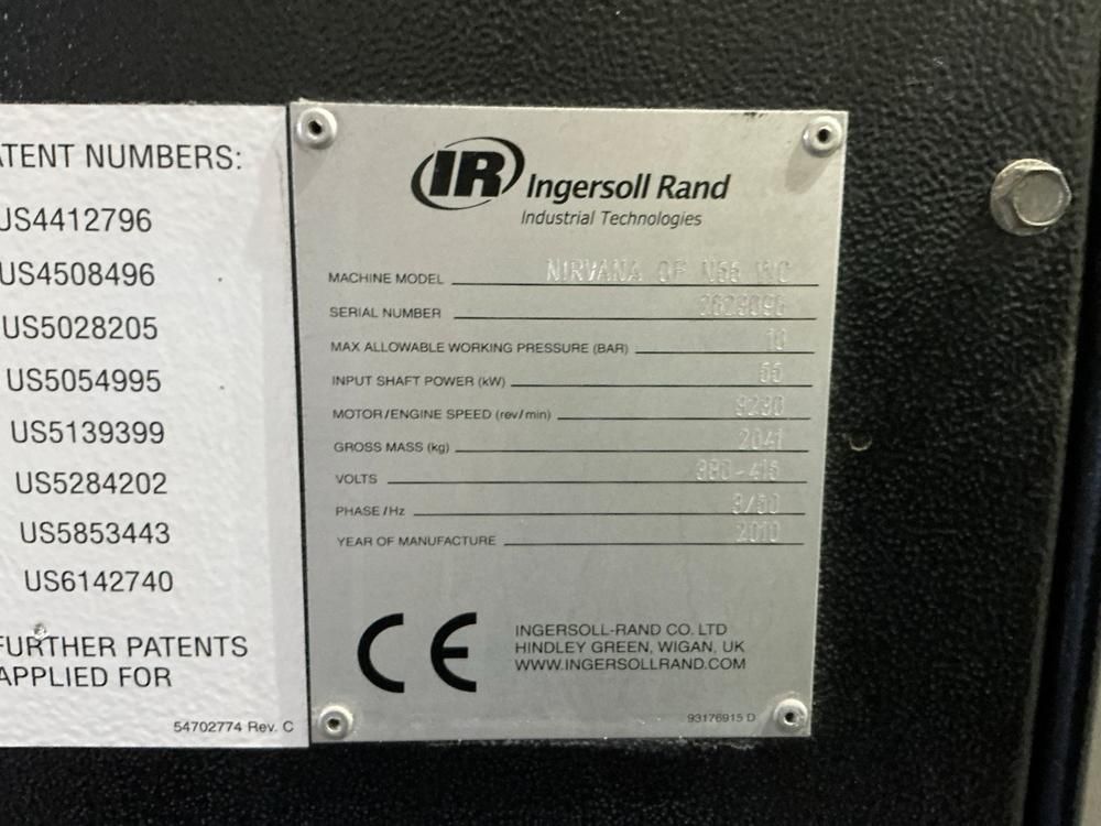 2010 Ingersoll Rand Nirvana 0F N55 WC Compressor