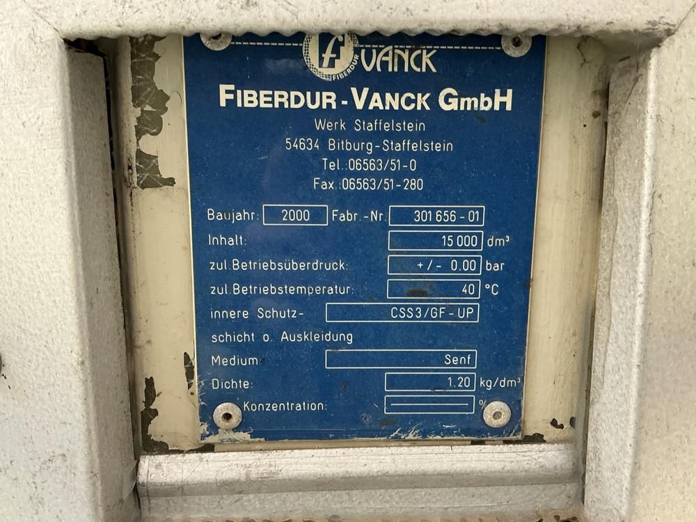 2000 Fiberdur-Vanck Vertical tank 15.000L