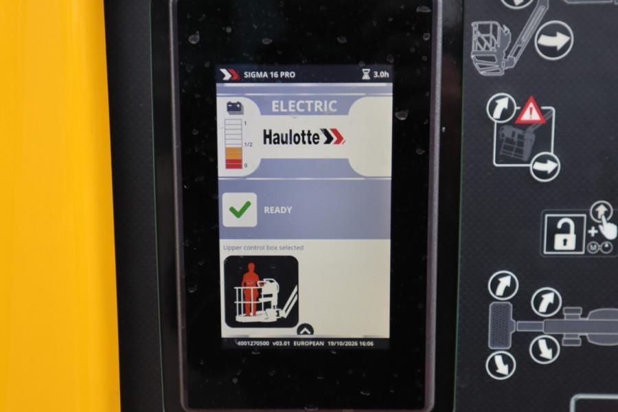 Haulotte SIGMA 16PRO Valid Inspection, Electric, 15.7m Work