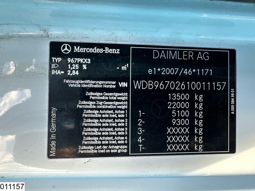 Mercedes Atego 1317 EURO 6, Palfinger