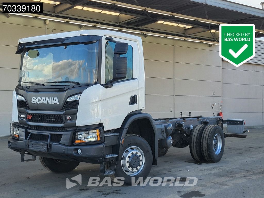 Scania P410 4X4 4x4 chassis 3950mm Wheelbase PTO Full Steel suspension Big-Axle Euro 6