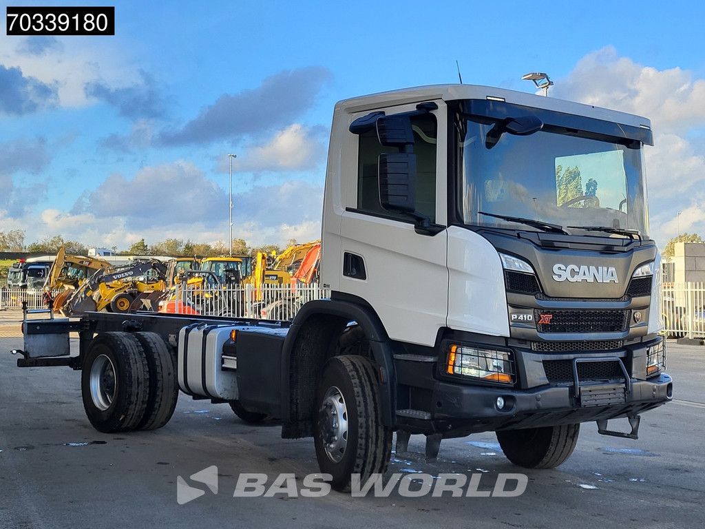 Scania P410 4X4 4x4 chassis 3950mm Wheelbase PTO Full Steel suspension Big-Axle Euro 6