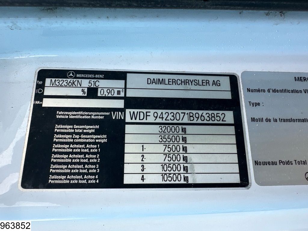 Mercedes Axor 3236 8x4, Palfinger, Remote, Bladvering