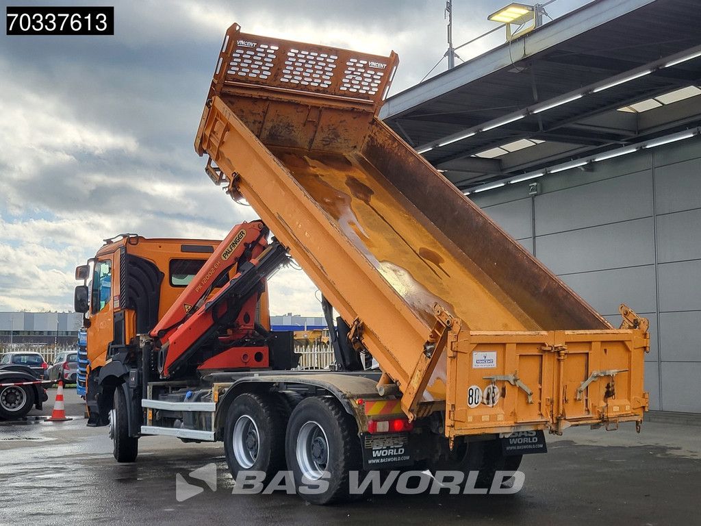 Renault C 460 6X4 Palfinger PK12002 EH Crane 7m3 3-way tipper Full Steel Big-Axle Euro 6
