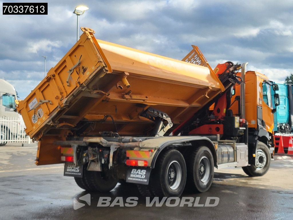Renault C 460 6X4 Palfinger PK12002 EH Crane 7m3 3-way tipper Full Steel Big-Axle Euro 6