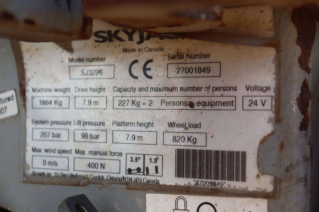 Schaarhoogwerker SkyJack SJ3226 Elektrisch 9.9m