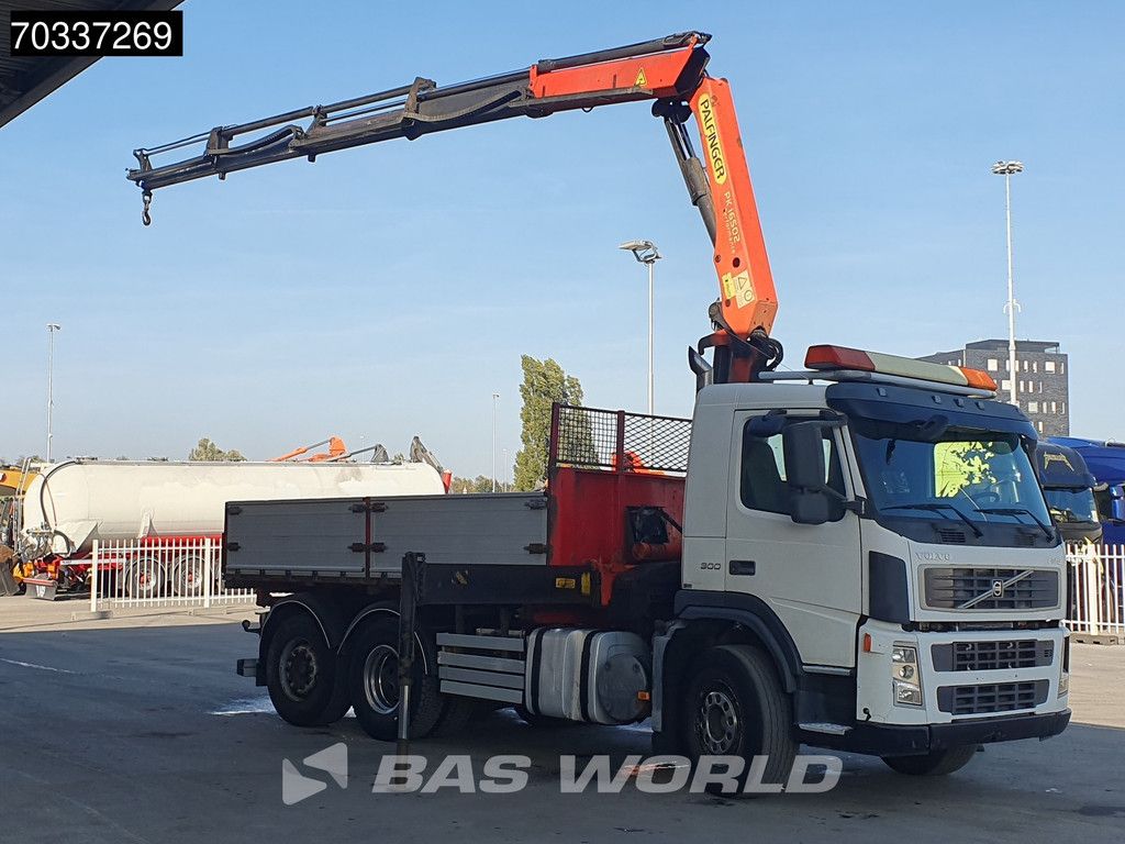 Volvo FM FM9 300 6X2 Palfinger PK16502 Crane Kran Remote 8m3 tipper Lift+steering Euro 3