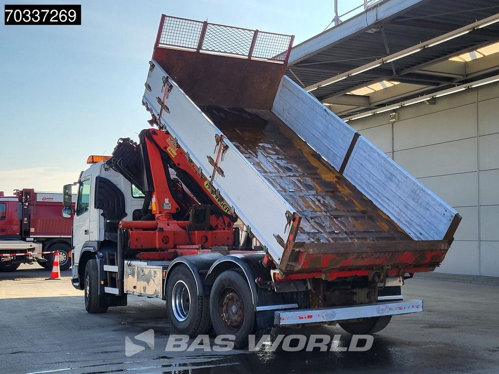 Volvo FM FM9 300 6X2 Palfinger PK16502 Crane Kran Remote 8m3 tipper Lift+steering Euro 3