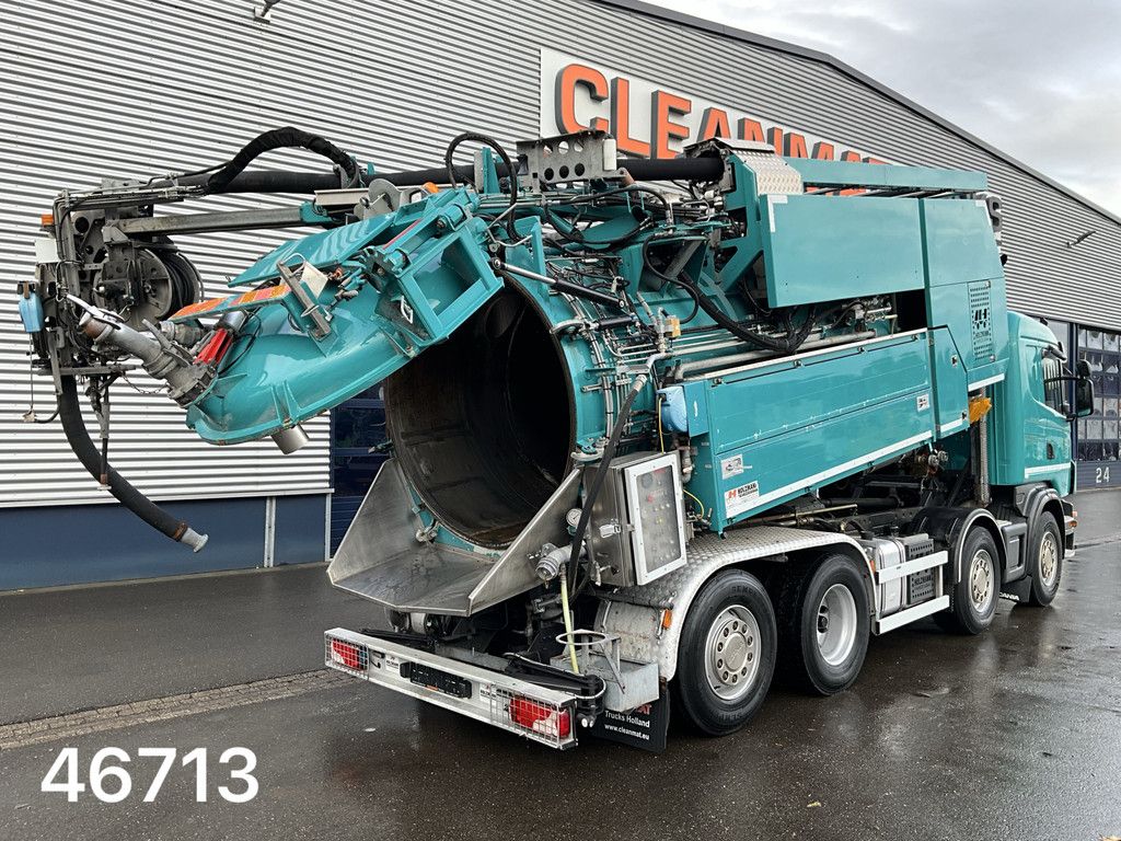 Scania G 480 8x2 Holzmaan 15m³ Combi kolkenzuiger Recycler