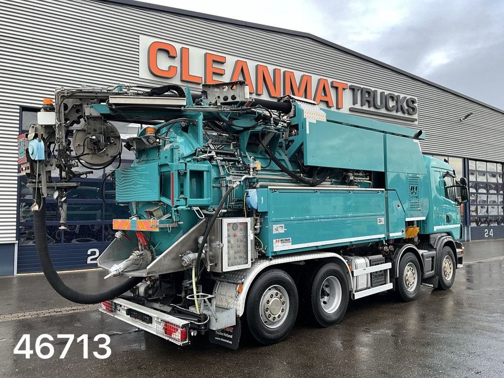 Scania G 480 8x2 Holzmaan 15m³ Combi kolkenzuiger Recycler