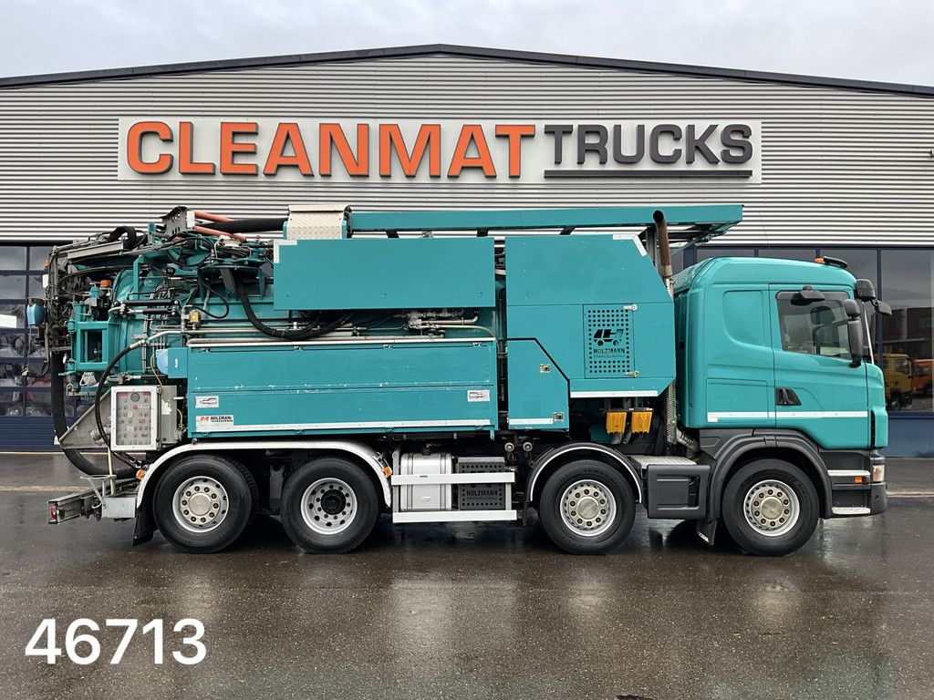 Scania G 480 8x2 Holzmaan 15m³ Combi kolkenzuiger Recycler