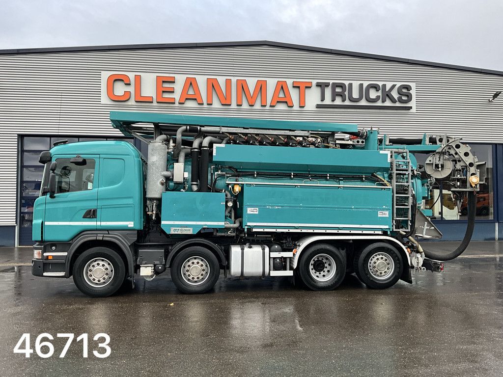 Scania G 480 8x2 Holzmaan 15m³ Combi kolkenzuiger Recycler