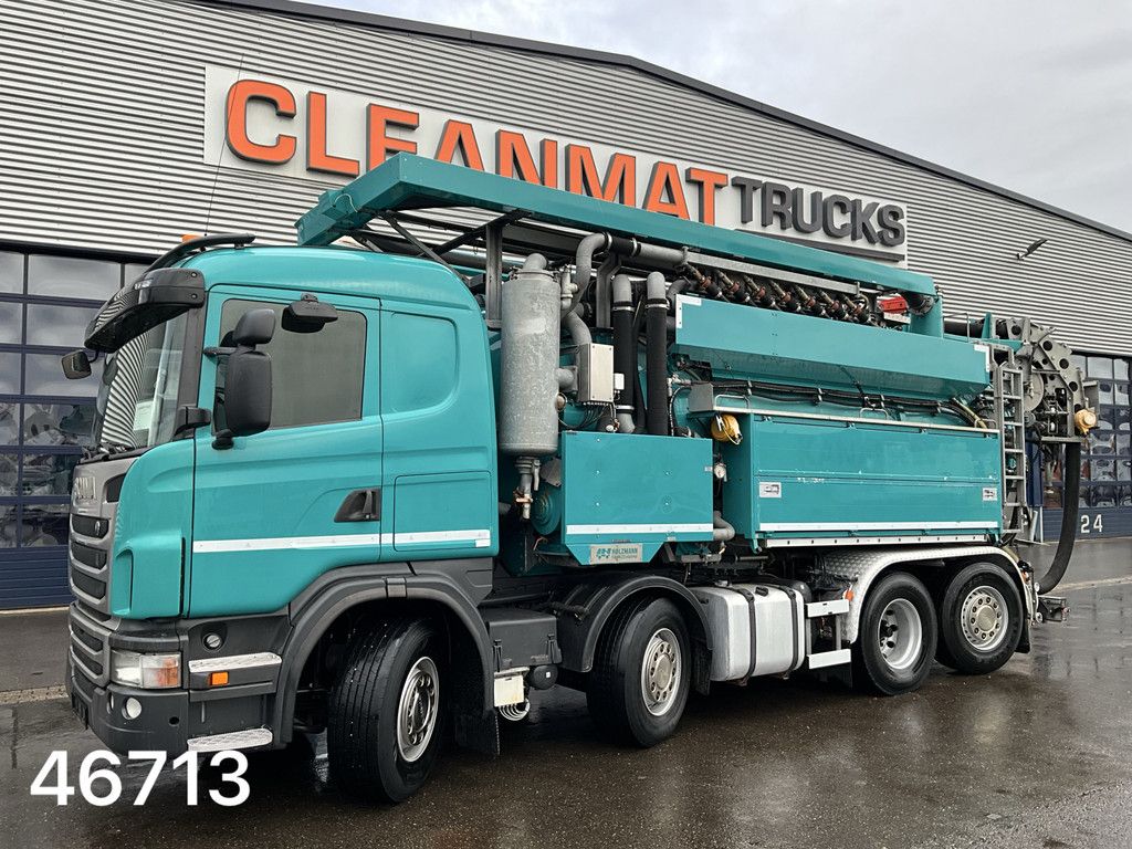 Scania G 480 8x2 Holzmaan 15m³ Combi kolkenzuiger Recycler