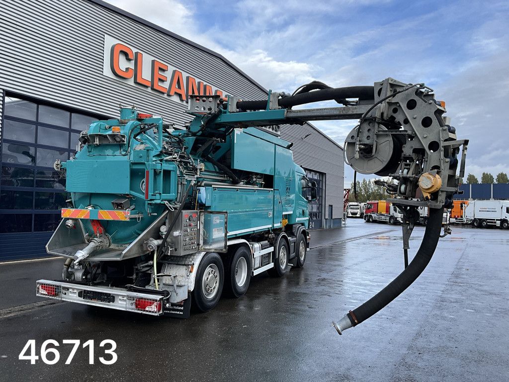 Scania G 480 8x2 Holzmaan 15m³ Combi kolkenzuiger Recycler