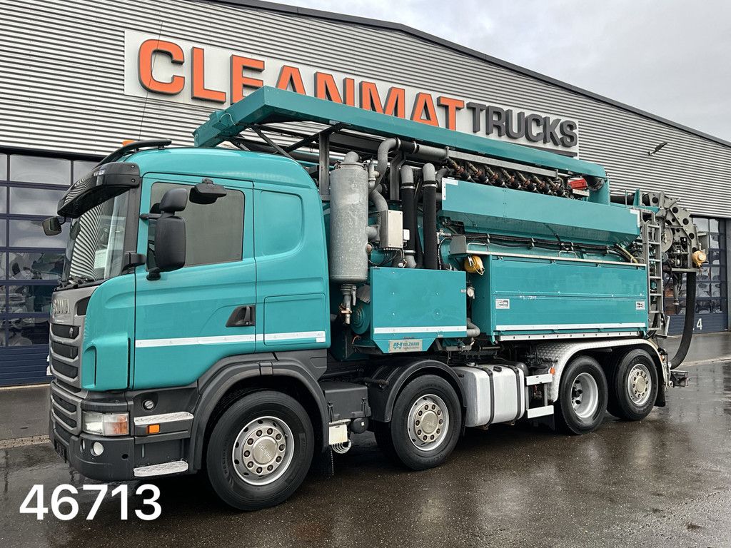 Scania G 480 8x2 Holzmaan 15m³ Combi kolkenzuiger Recycler