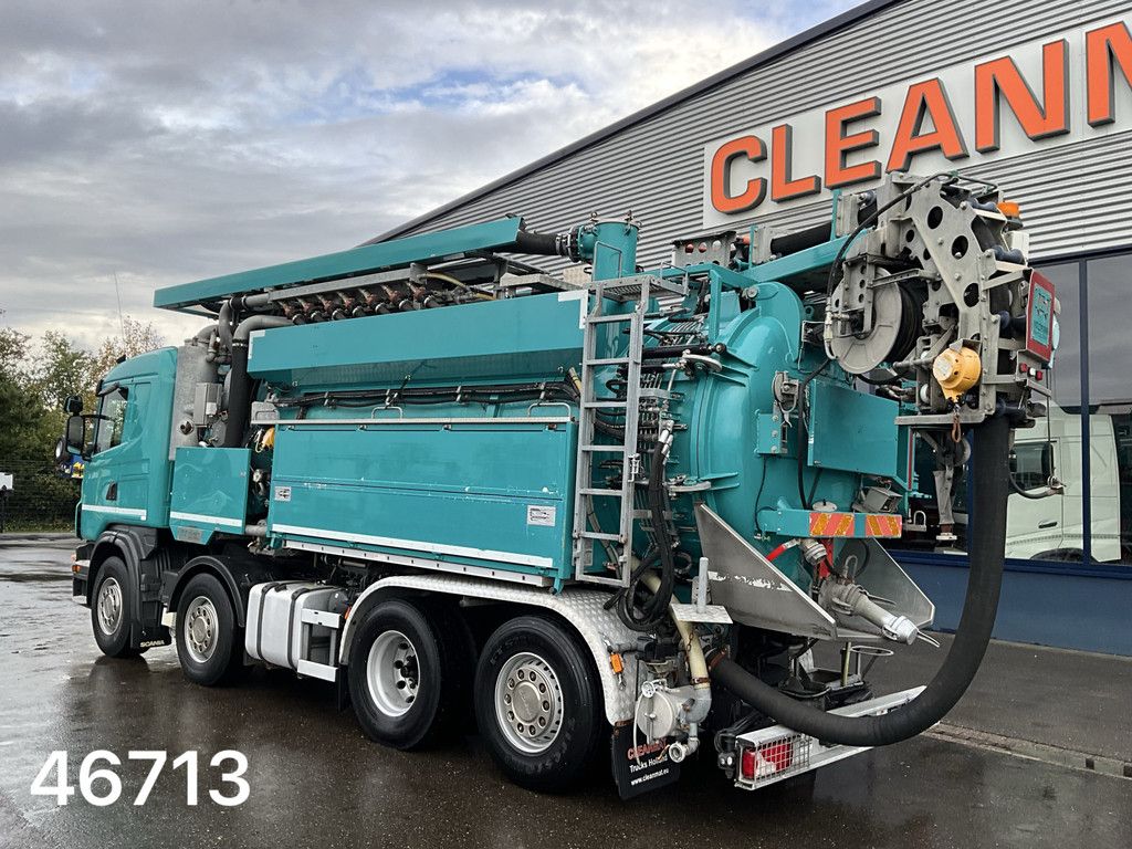 Scania G 480 8x2 Holzmaan 15m³ Combi kolkenzuiger Recycler