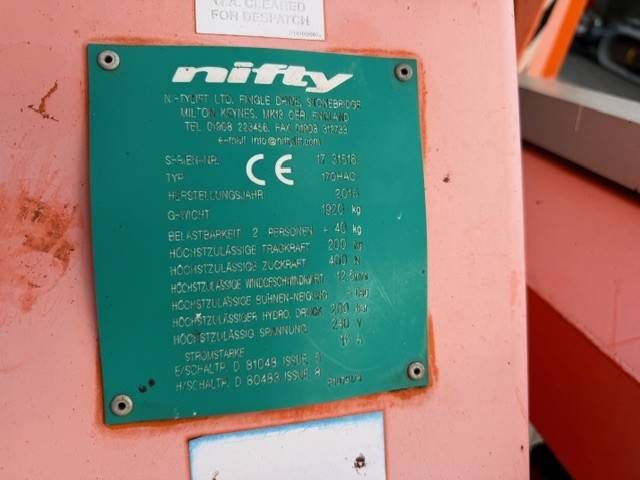 Spider Lift NiftyLift 170TAC Elektro-Hubarbeitsbühne 17,1 m, Baujahr 2015