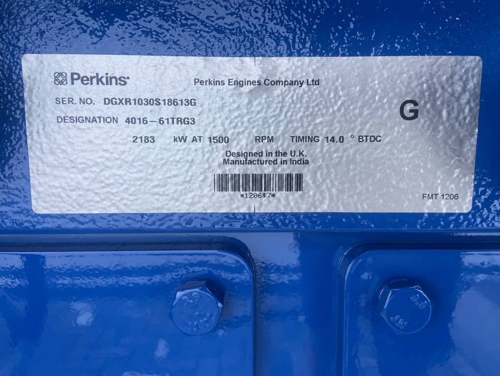 FG Wilson P2500-3 - 2500 kVA Genset - DPX-16035-O