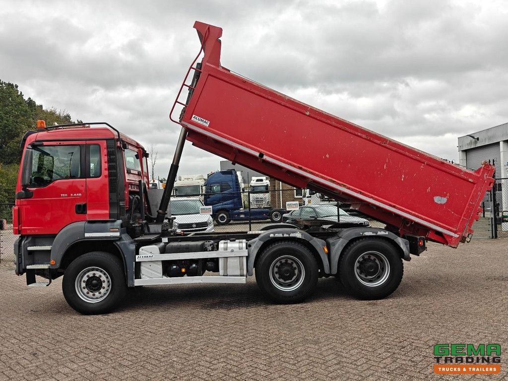 MAN TGS 35.440 6x4 Day Cab Euro5 - AluMac Hardox Steel Tipper - Fifth Wheel - Hub Reduction - Dual Use - BelgiumTruck