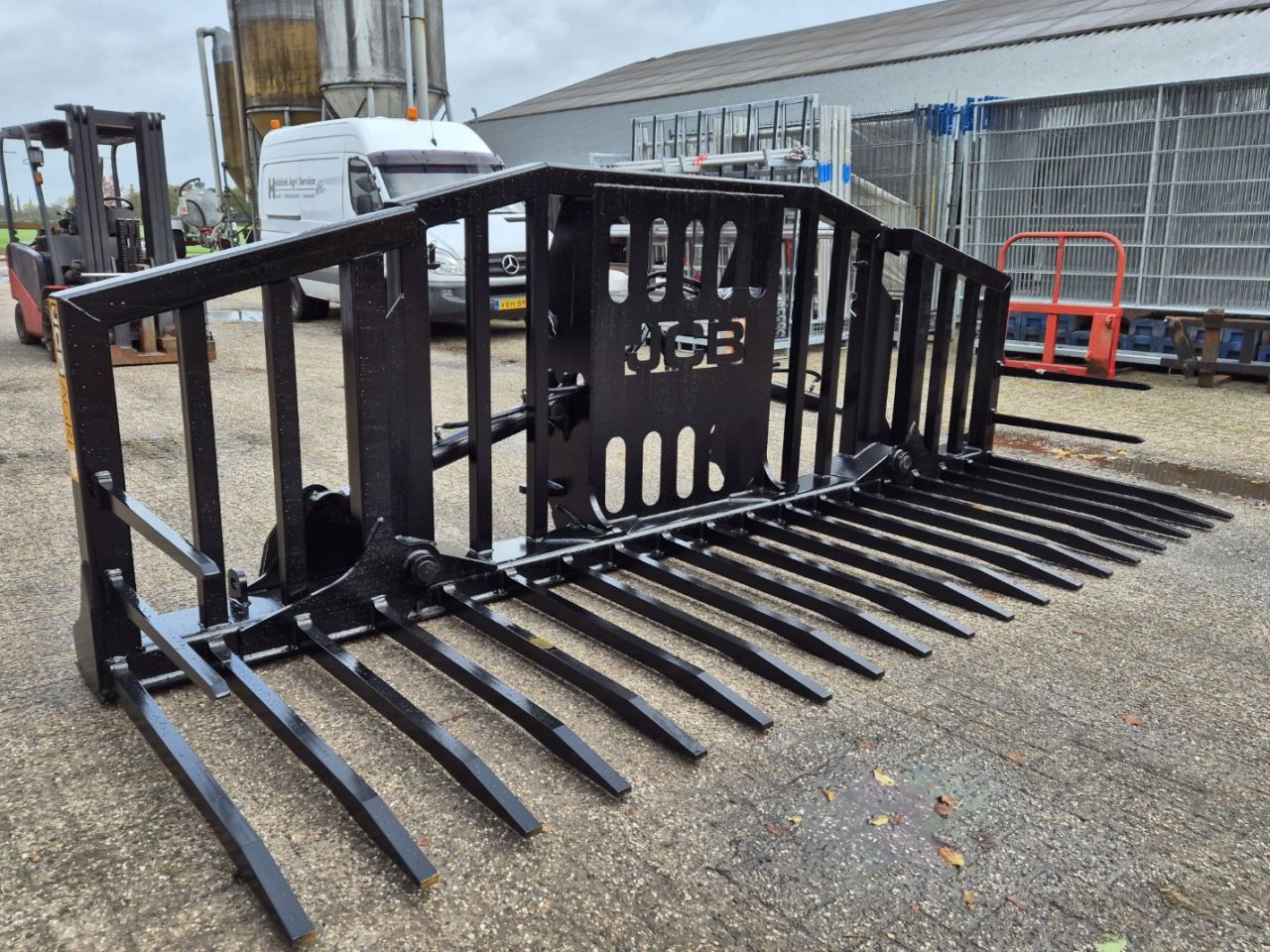 JCB 430 Grasvork NIEUW! shovel hydraulisch opklapbaar silogabel