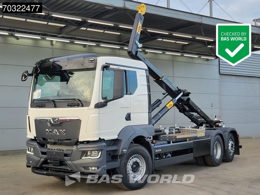 MAN TGS 26.480 6X2 NEW! HYVA 26-60 S containersystem Lift+Lenkachse Airco Euro 6