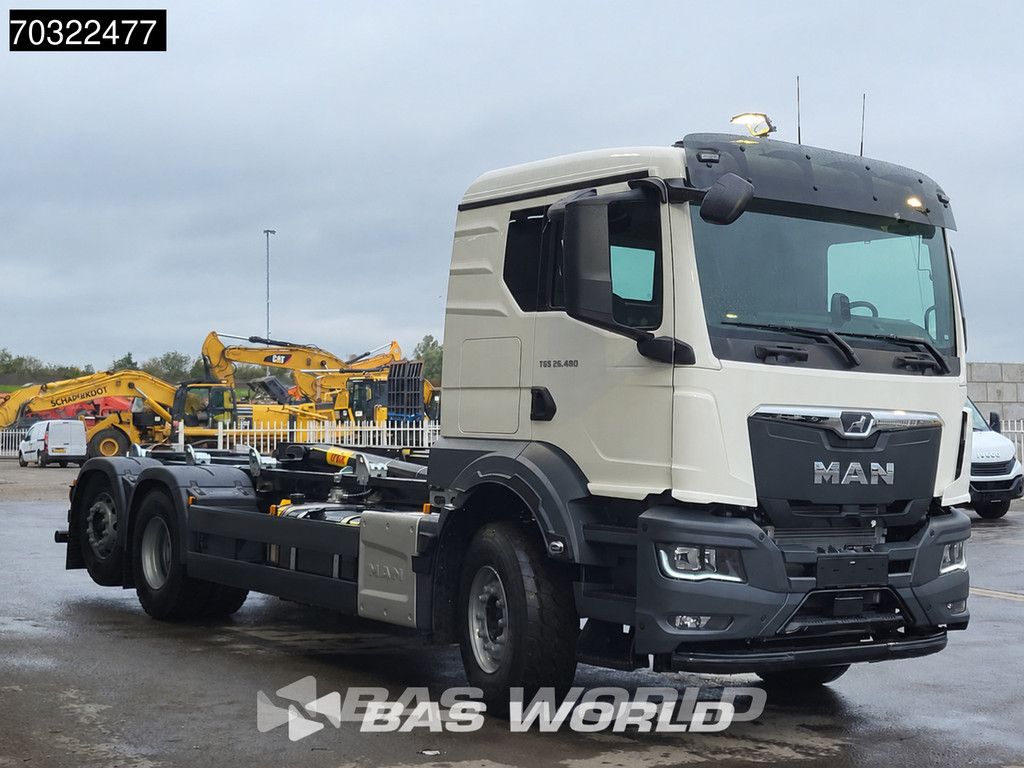 MAN TGS 26.480 6X2 NEW! HYVA 26-60 S containersystem Lift+Lenkachse Airco Euro 6